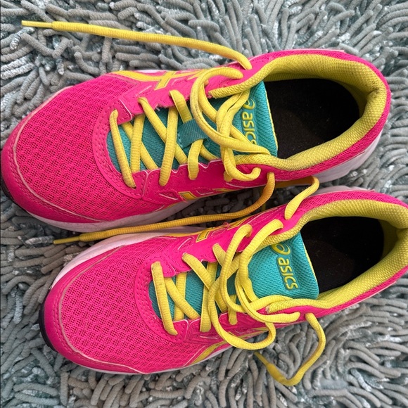 Asics Vibrant Pink and Yellow Sneakers - Picture 1 of 4